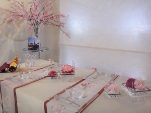 桜の金婚式テーブルコーディネート